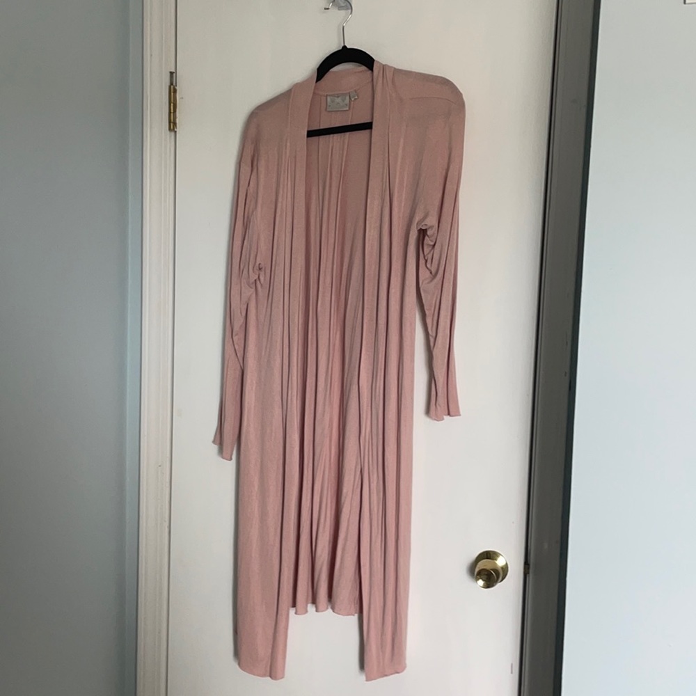 Danielle long blush pink sweater 1X
